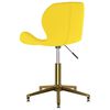 vidaXL drejelige spisebordsstole 4 stk. fløjl gul