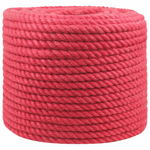 vidaXL Jute reb 10 mm R&oslash;d 100% Tossa jute