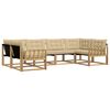 vidaXL Udend&oslash;rs sofagruppe med pude 6 pcs Hvid og Beige