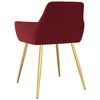 vidaXL spisebordsstole 6 stk. velour vinr&oslash;d