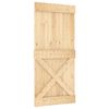 vidaXL Skyded&oslash;r NARVIK Naturfarvet og sort 95 x 210 cm (213,5 cm)