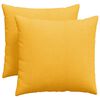 vidaXL Sofapuder 2 pcs Lys Gul 50 x 50 cm Velourstof