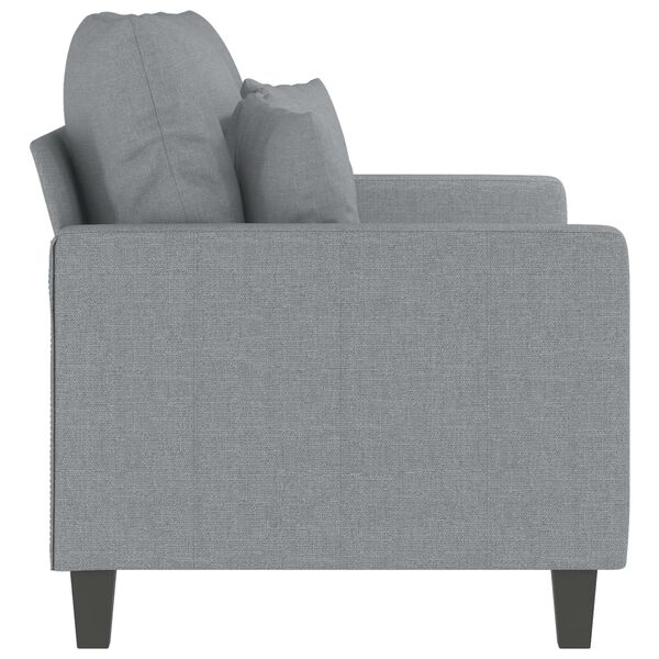 vidaXL 2-personers sofa 120 cm stof lysegr&aring;
