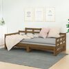 vidaXL daybed med udtræk 2x(90x200) cm massivt fyrretræ gyldenbrun