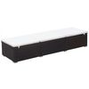 vidaXL liggestole 2 stk. med bord polyrattan brun
