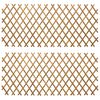vidaXL Udvidelig espalierhegn 2 stk. 100 x 105 cm Bambus Lys Brun
