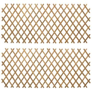 vidaXL Udvidelig espalierhegn 2 stk. 100 x 105 cm Bambus Lys Brun