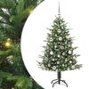 vidaXL Kunstigt pr&aelig;-dekoreret juletr&aelig; med kugles&aelig;t Gr&oslash;n 120 cm