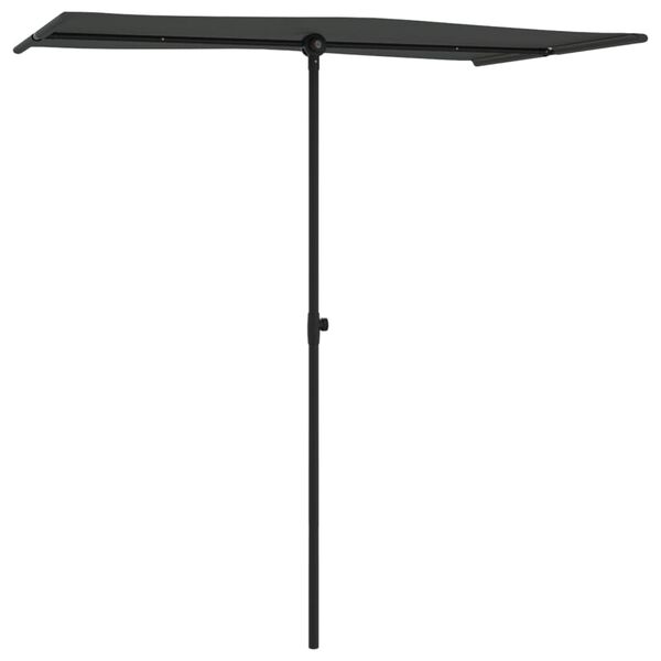 vidaXL haveparasol med aluminiumstang 180x110 cm antracitgrå