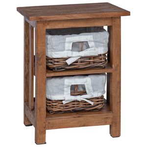 vidaXL Sidebord Brun Massivt mahognitr&aelig;