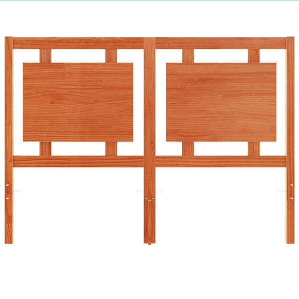 vidaXL sengegavl 135 cm massivt fyrretr&aelig; gyldenbrun