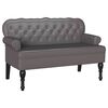 vidaXL Chesterfield b&aelig;nk Gr&aring; 119,5 x 64,5 x 75 cm Faux l&aelig;der