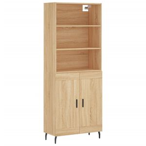 vidaXL h&oslash;jskab 69,5x34x180 cm konstrueret tr&aelig; sonoma-eg