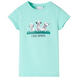 vidaXL T-shirt til b&oslash;rn str. 116 lys mintgr&oslash;n
