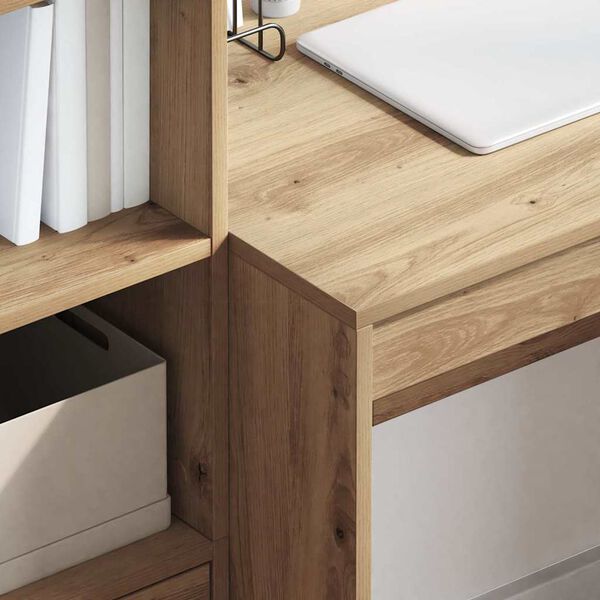 vidaXL Bord med skuffe 2 pcs Artisan Egetræ