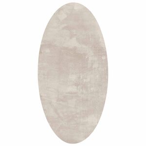 vidaXL Omr&aring;det&aelig;pper Oval HUARTE Beige 80 x 150 cm 100% polyester