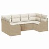 vidaXL Havesofa S&aelig;t 6 stk. Beige polyrattan