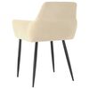 vidaXL spisebordsstole 2 stk. fløjl cremefarvet