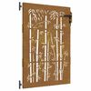 vidaXL Haveport 85 x 125 cm Pulverlakeret St&aring;l Sort L&aring;ses