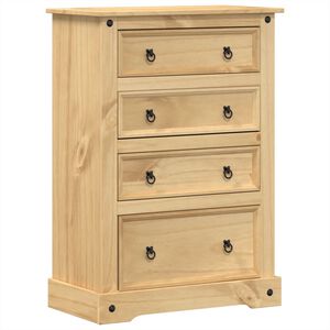 vidaXL kommode Corona 80x43x114 cm massivt fyrretr&aelig;