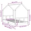 vidaXL sengeramme til juniorseng 90x200 cm massivt fyrretr&aelig; hvid