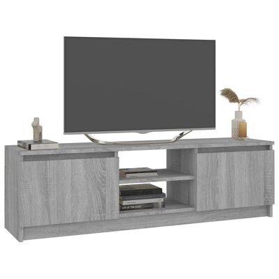 vidaXL tv-bord 120x30x35,5 cm konstrueret træ grå sonoma-eg