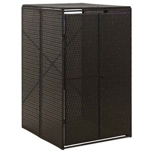 vidaXL skraldespandsskjuler 70x80x117 cm polyrattan sort