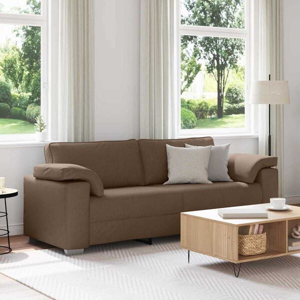 vidaXL Sofa Brun 219 x 80 x 82 cm Stof