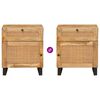 vidaXL Natskab med skuffe Naturfarvet 50 x 33 x 60 cm Massivt mangotr&aelig;