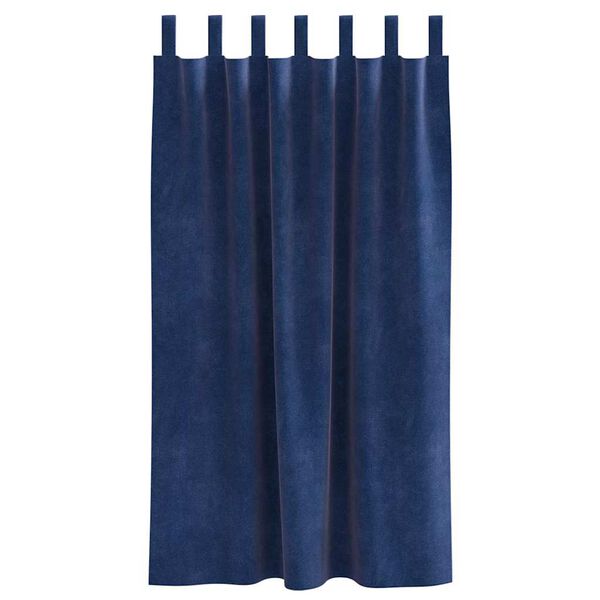 vidaXL Mørklægningsgardiner 2 pcs Mørk blå 140 x 175 cm Fløjl