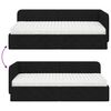 vidaXL Hj&oslash;rnesengramme med madras Sort 100 x 200 cm Stof