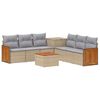 vidaXL Sofa S&aelig;t 8 stk. Beige og lys gr&aring; Poly Rattan og St&aring;l