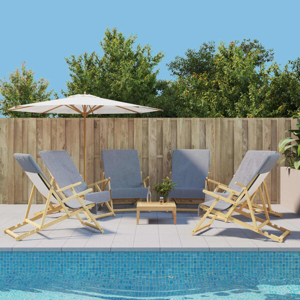 vidaXL strandhåndklæder 6 stk. 60x135 cm 400 GSM stof grå