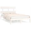 vidaXL sengestel 180x200 cm Super King massivt fyrretr&aelig; hvid