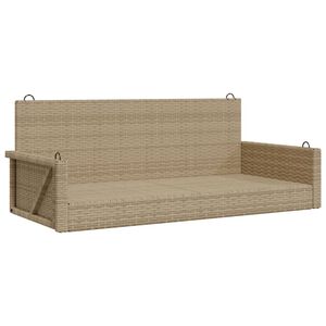vidaXL gyngeb&aelig;nk 119x56x48 cm polyrattan beige