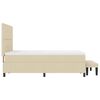 vidaXL Box spring seng med madras Creme 140 x 200 cm Stof