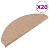 vidaXL selvkl&aelig;bende trappem&aring;tter 20 stk. 65x22,5x3,5 cm beige