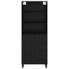 vidaXL Highboard med skuffe Sort eg 69,5 x 34 x 180 cm Konstrueret tr&aelig;