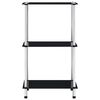 vidaXL reol 3 hylder 40x40x67 cm h&aelig;rdet glas sort