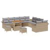 vidaXL Havesofa S&aelig;t 13 stk. Beige polyrattan
