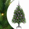vidaXL Juletr&aelig; med 150 LED'er med stativ Gr&oslash;n 120 cm PE
