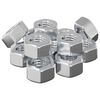 vidaXL Sekskantet Egetr&aelig; M&oslash;trikker 12 pcs S&oslash;lv m8 Metal