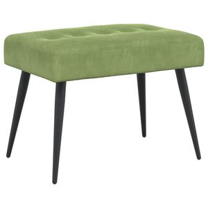 vidaXL B&aelig;nk med knap tufting Lys gr&oslash;n 60 x 40 x 45 cm Fl&oslash;jl