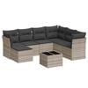 vidaXL sofas&aelig;t til haven 8 dele med hynder polyrattan lysegr&aring;
