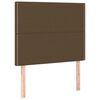 vidaXL Sengeramme uden madras M&oslash;rkebrun 90x190 cm Stof