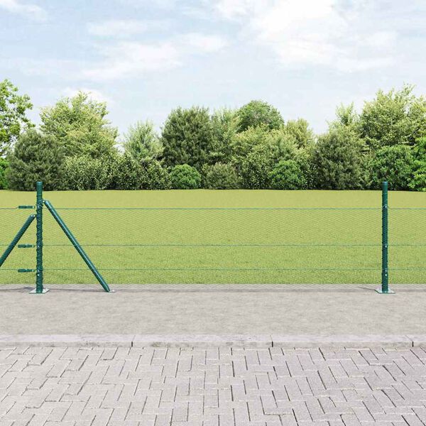 vidaXL Hegnsp&aelig;l Gr&oslash;n 25 x 0,5 m (13 mm maske) St&aring;l