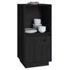 vidaXL skænk 38x35x80 cm massivt fyrretræ sort