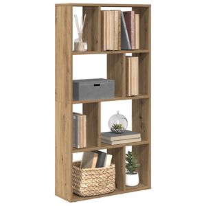 vidaXL bogreol 60x20x120,5 cm konstrueret tr&aelig; egetr&aelig;sfarve