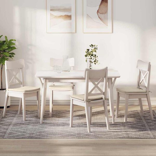 vidaXL S&aelig;depuder 4 pcs Creme 40 x 40 x 3 cm Velourstof