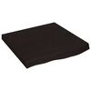 vidaXL bordplade til badev&aelig;relse 60x60x(2-6) cm massivt tr&aelig; m&oslash;rkebrun